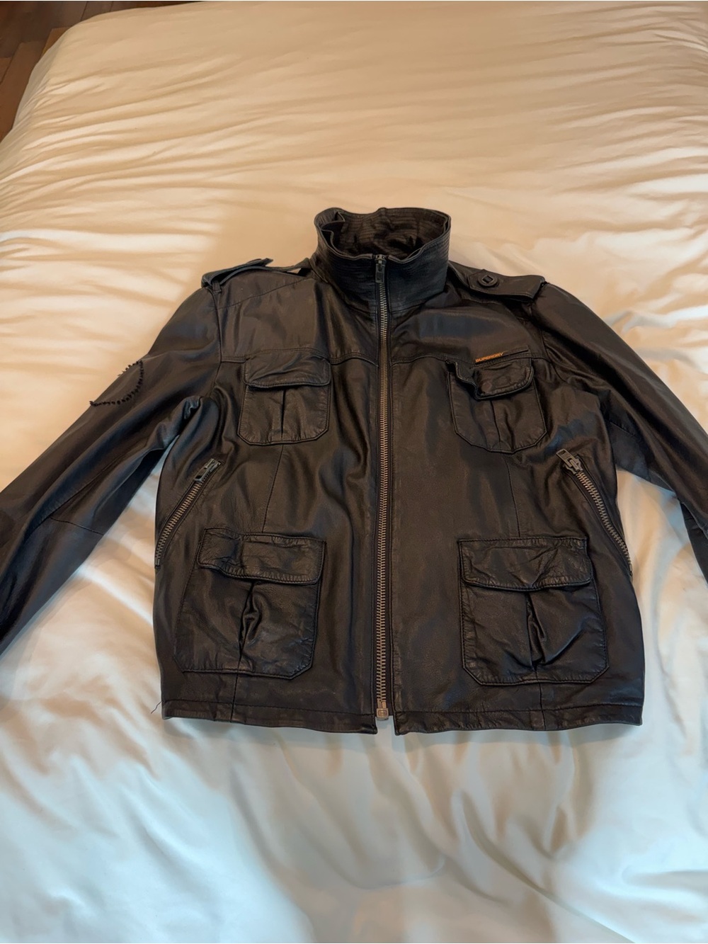Superdry Men's Brad Heavyweight Genuine Leather Biker